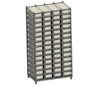 Rack Aluhobby K6 - päťdesiatšesť boxov