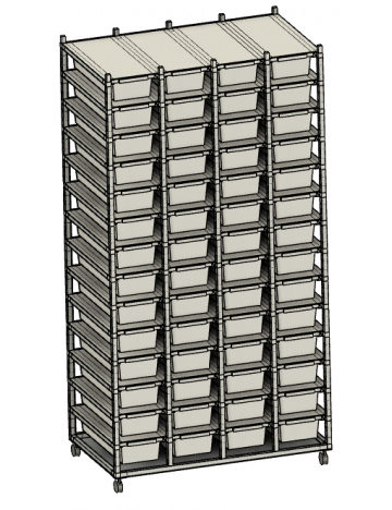Rack Aluhobby K6 - päťdesiatšesť boxov