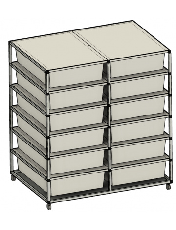  Rack  Aluhobby K1 - dvanásť boxov