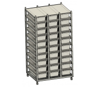 Rack Aluhobby K6 - tridsať boxov