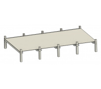 Rack Aluhobby K6 - jedno poschodie pre štyri boxy