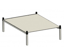 Rack Aluhobby K1 - jedno poschodie pre jednu krabicu