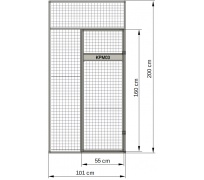 Predná stena - kŕmny pult vo dvierkach voliéry 01